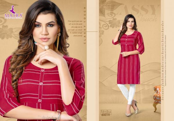 Mayra Megha Fancy Wear Rayon Designer Kurti Collection